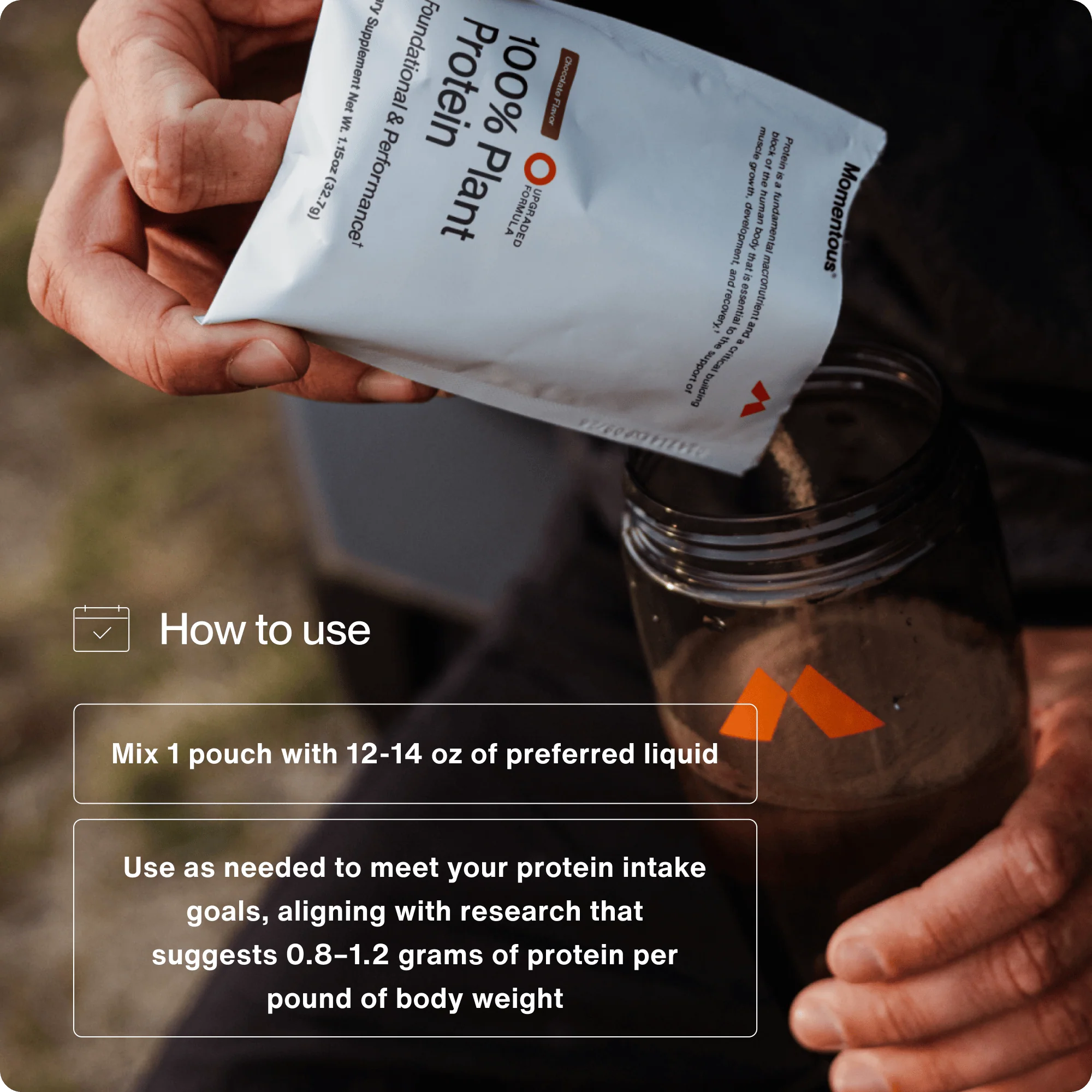 Momentous 100% Plant Protein 10-Travel Packs - Image 5
