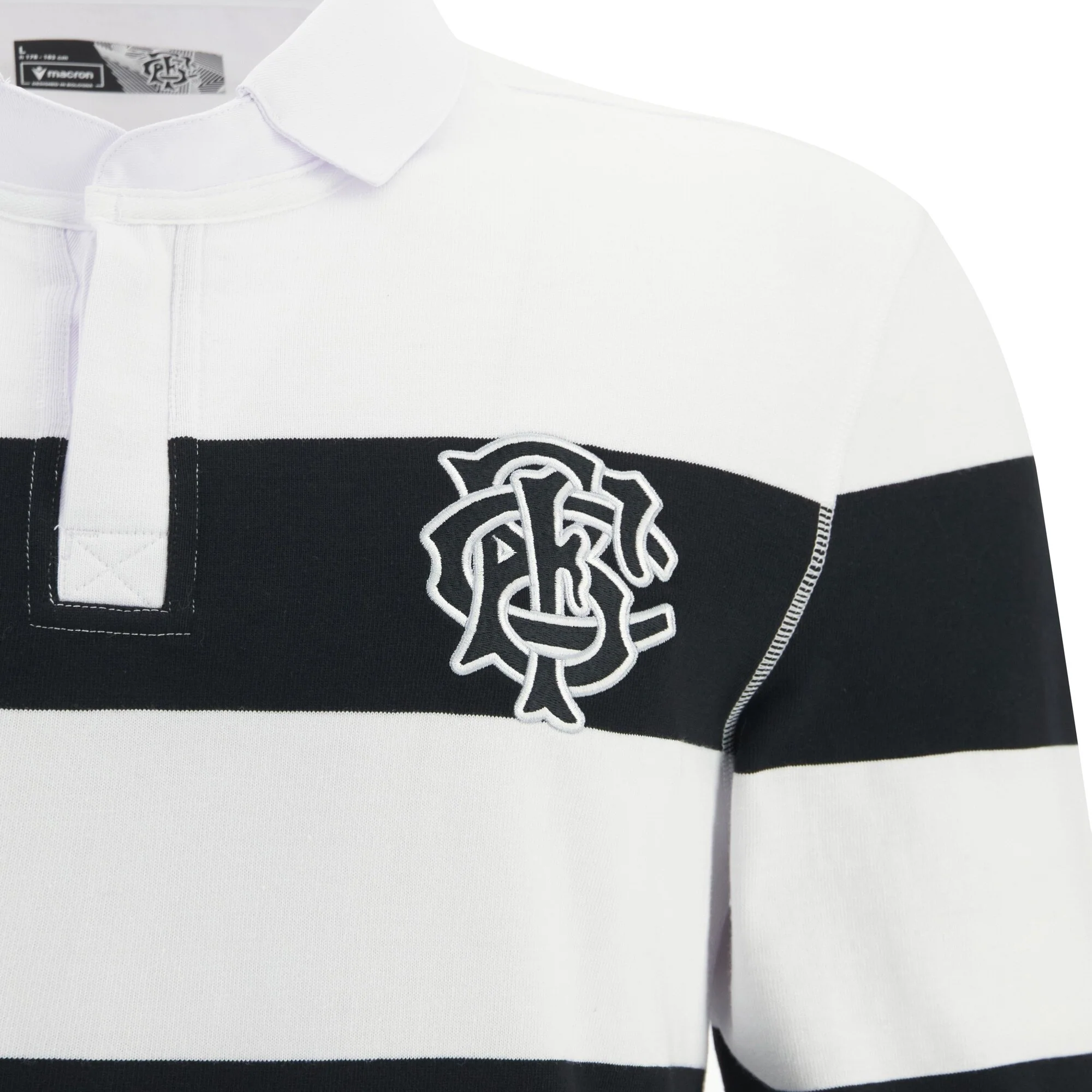 Barbarians 25/26 Cotton Long Sleeve Home Jersey by Macron - Image 3