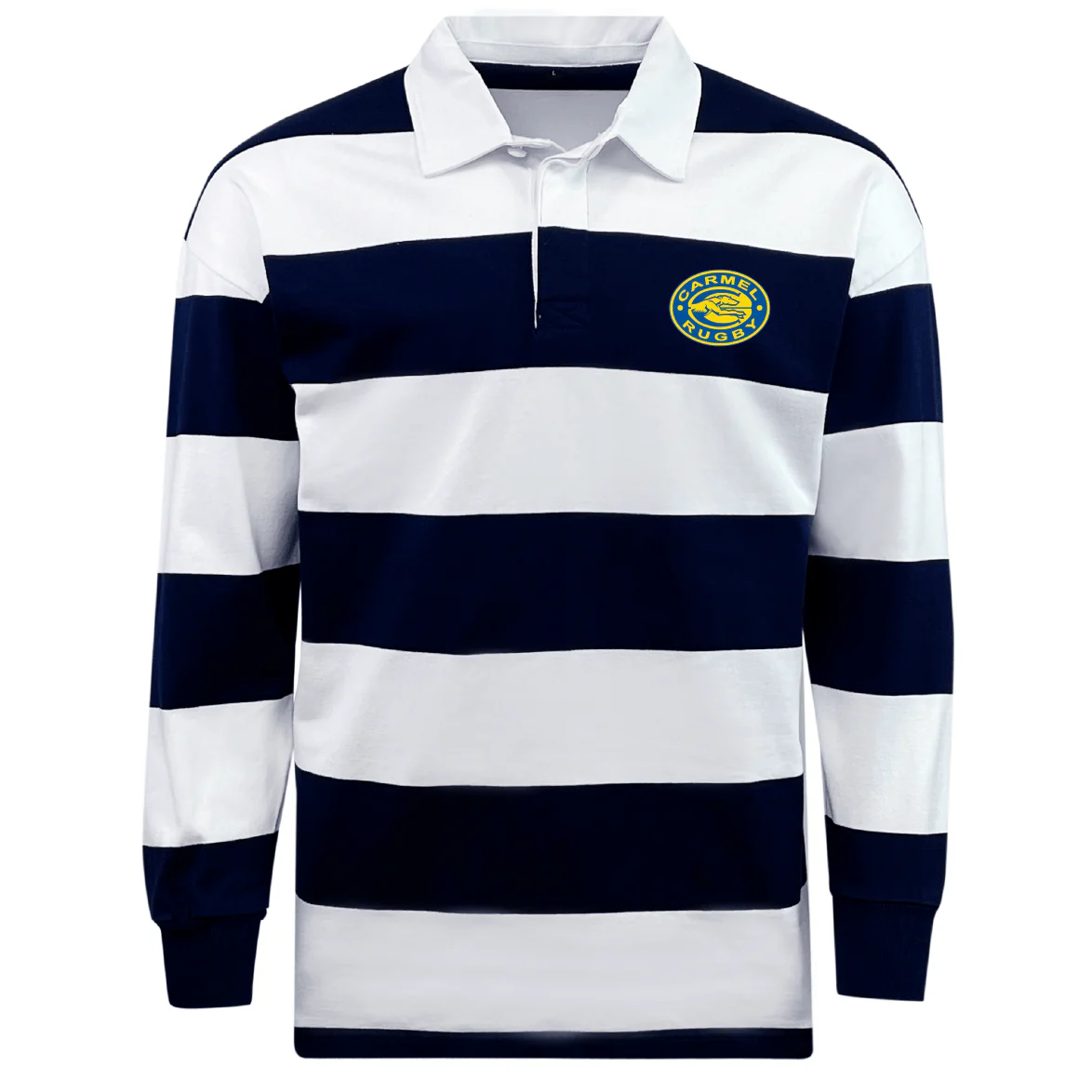 Carmel Rugby Classic Long Sleeve Hooped Rugby Jersey - Image 2