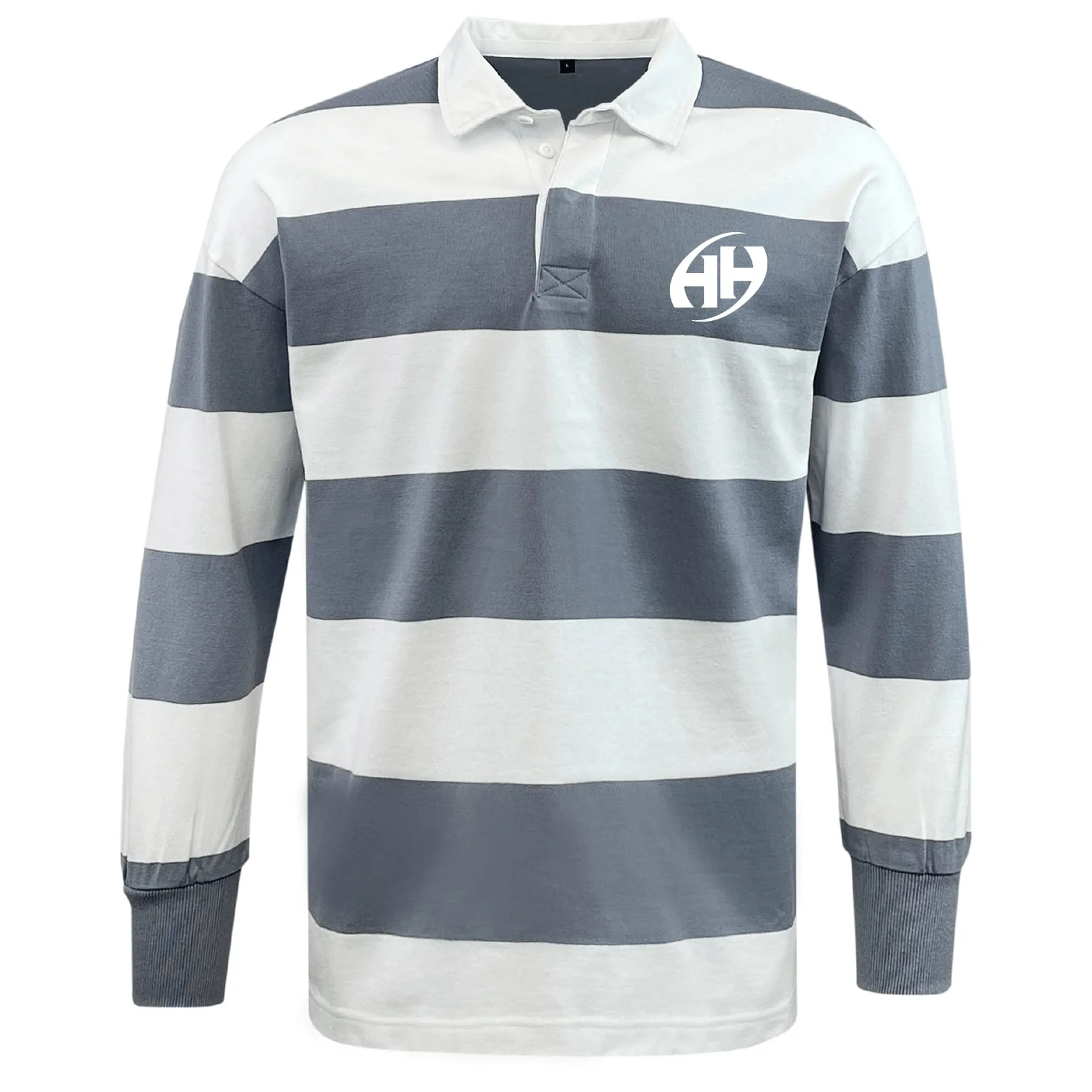 Clarksville Headhunters Classic Long Sleeve Hooped Rugby Jersey