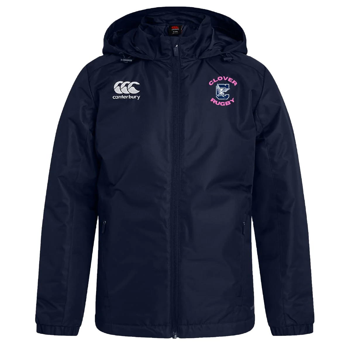 Clover Middle Girls Club Vaposhield Full Zip Rain Jacket by Canterbury