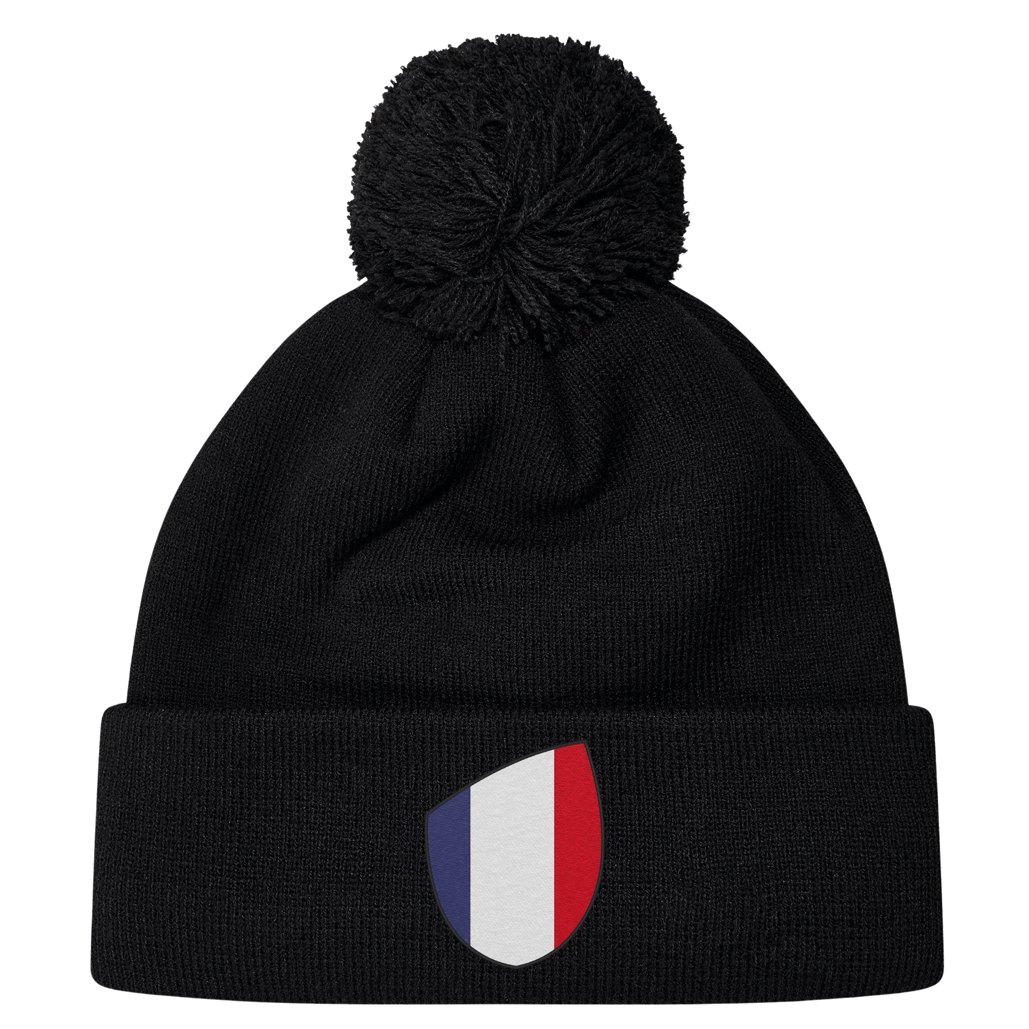 France Shield Pom Pom Beanie - Image 3