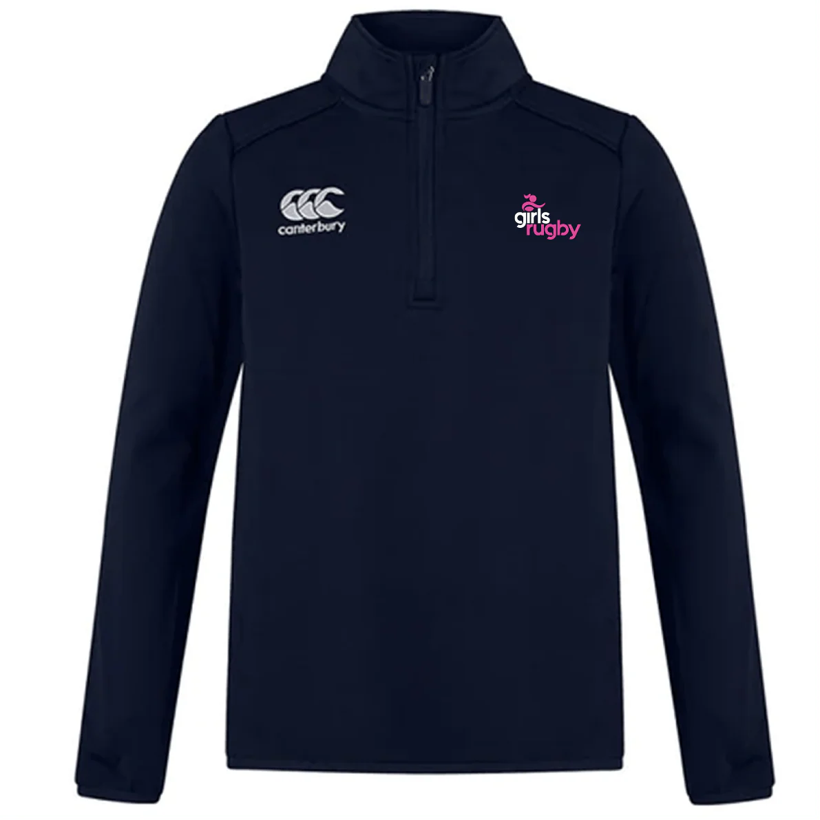 Girls Rugby Club 1/4 Zip Mid Layer Training Top by Canterbury