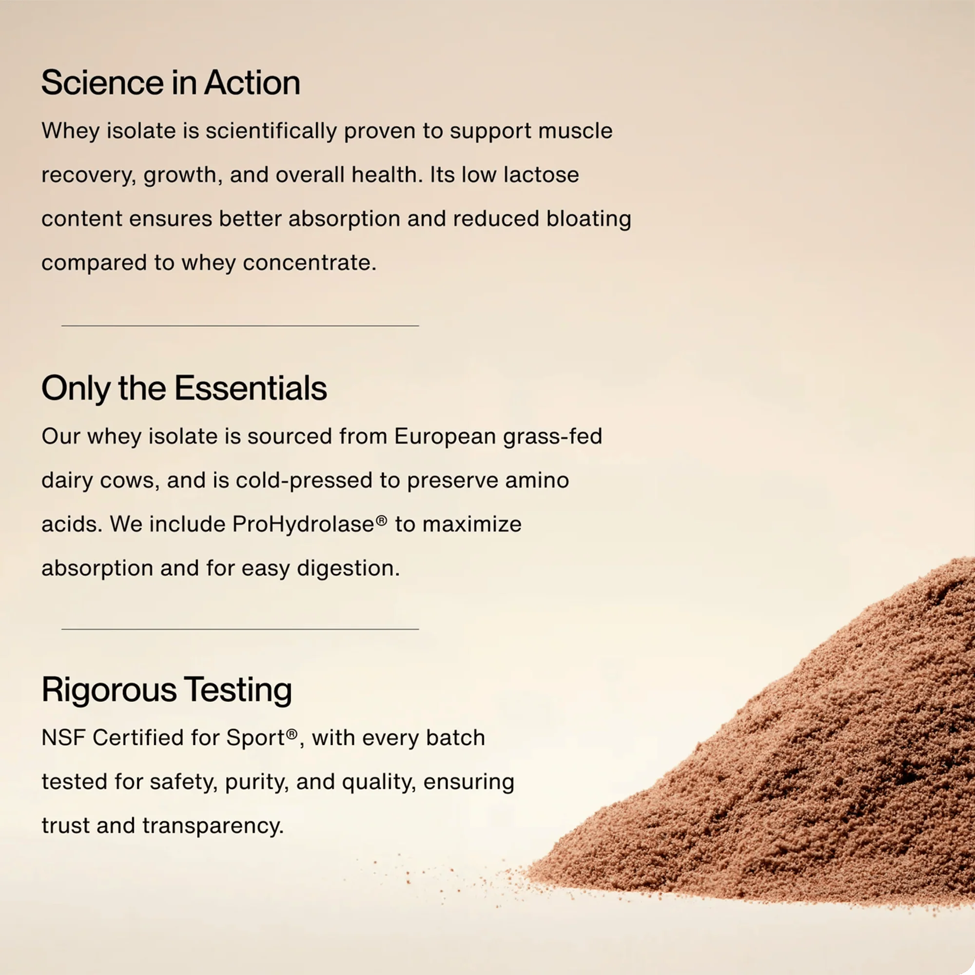 Momentous Grass Fed Whey - Chocolate 25 Servings per Tub - Image 5