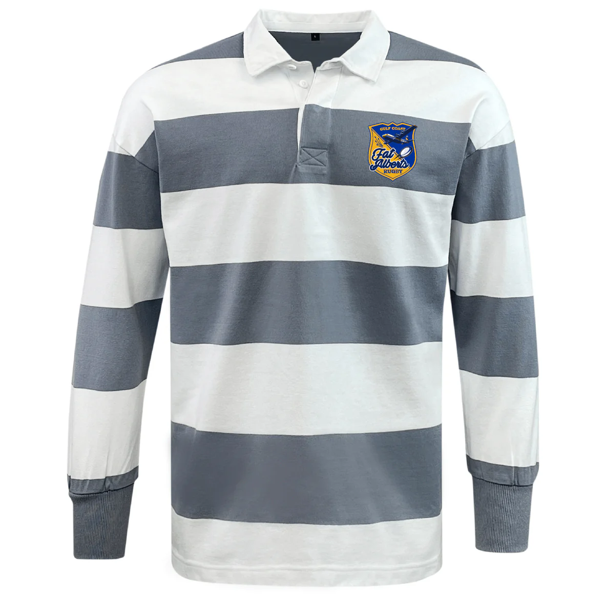Gulf Coast Fat Alberts Classic Long Sleeve Hooped Rugby Jersey - Image 2