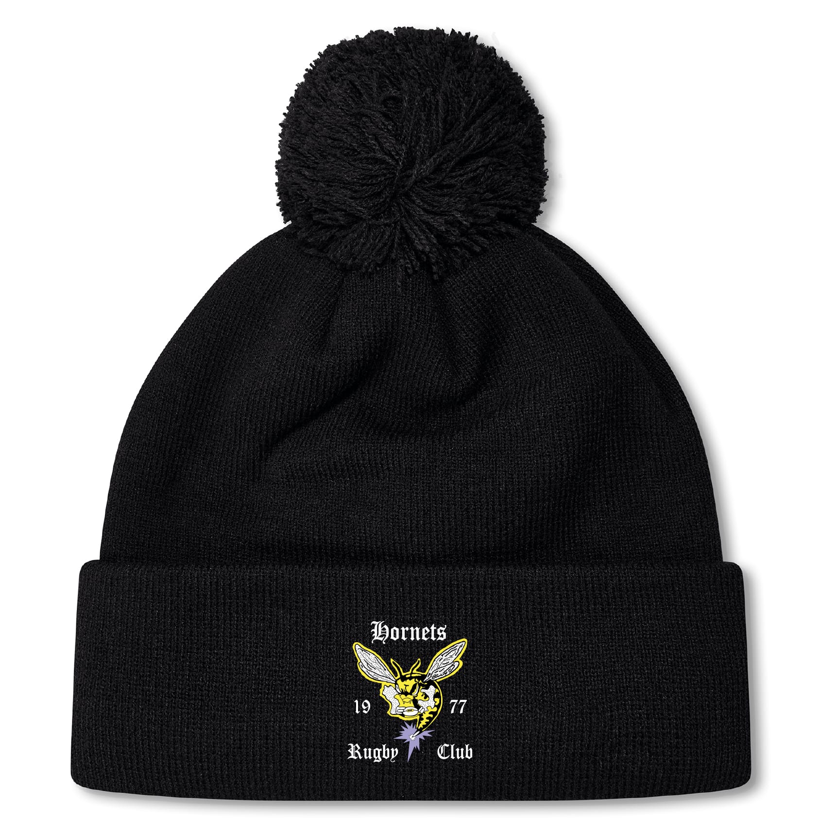 Hornets Rugby Club Pom Pom Beanie by Canterbury