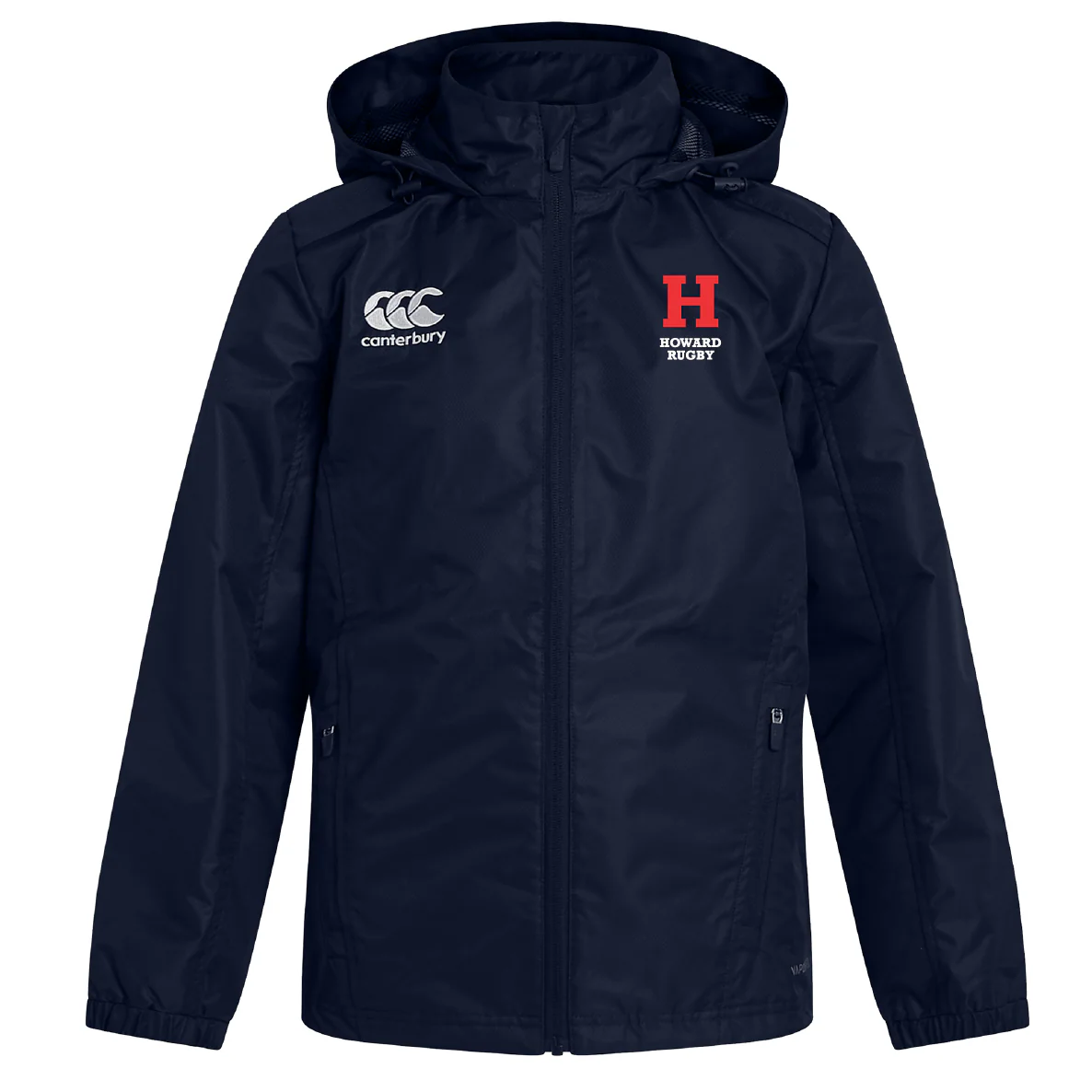 Howard University Club Vaposhield Full Zip Rain Jacket by Canterbury