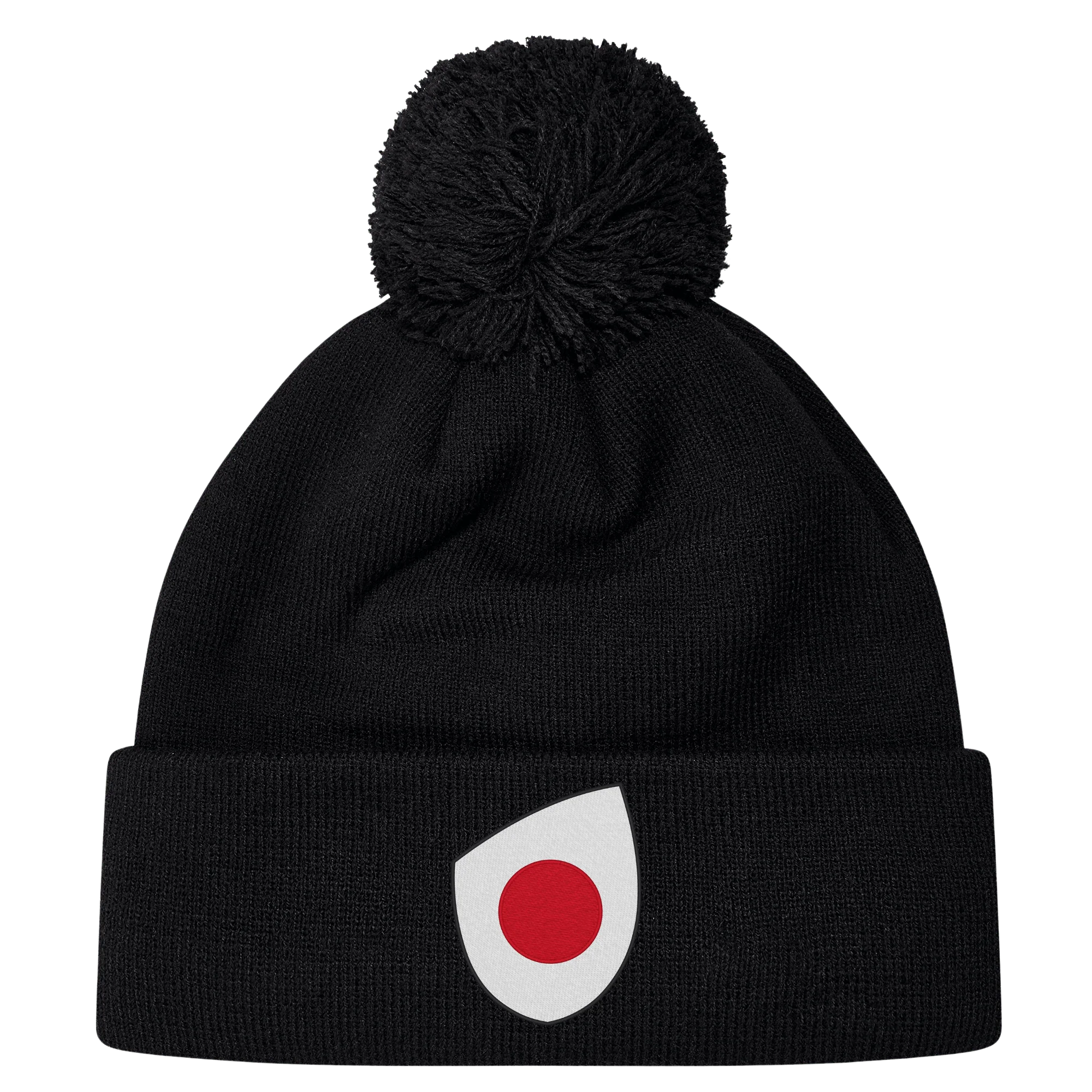 Japan Shield Pom Pom Beanie