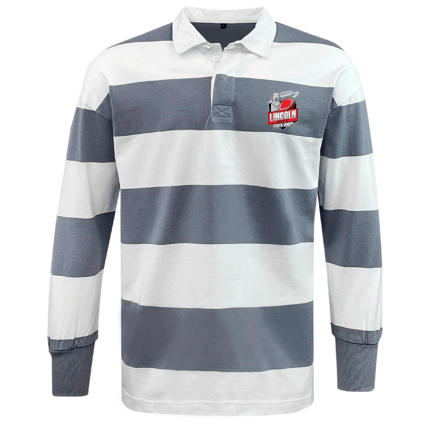 Lincoln City Youth Rugby Classic Long Sleeve Hooped Rugby Jersey