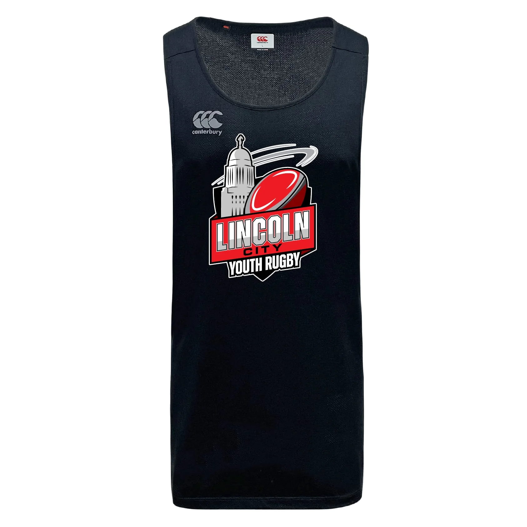 Lincoln City Youth Rugby Tempo Vapodri Singlet by Canterbury