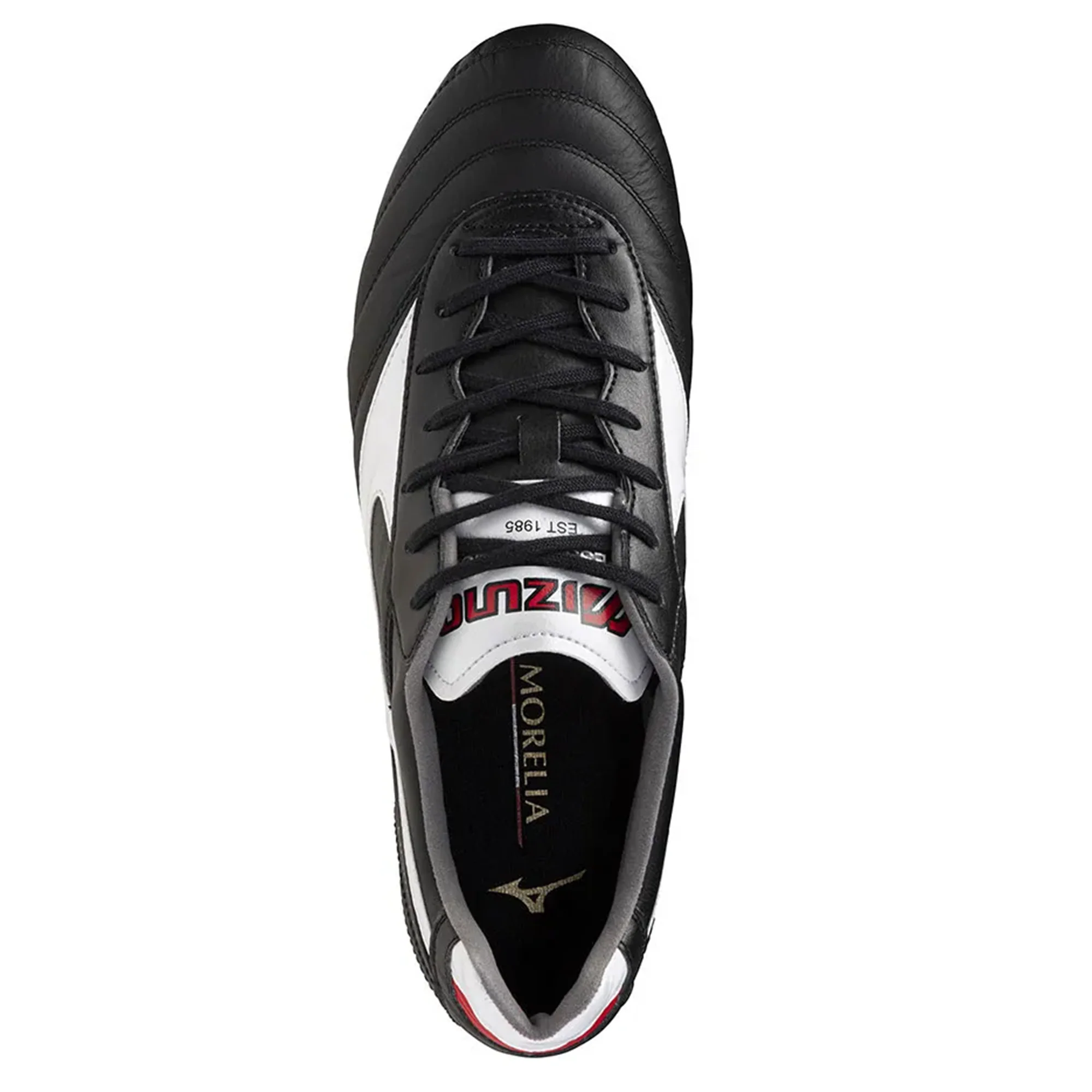 Mizuno Morelia II Elite FG - Black/White/Red - Image 4