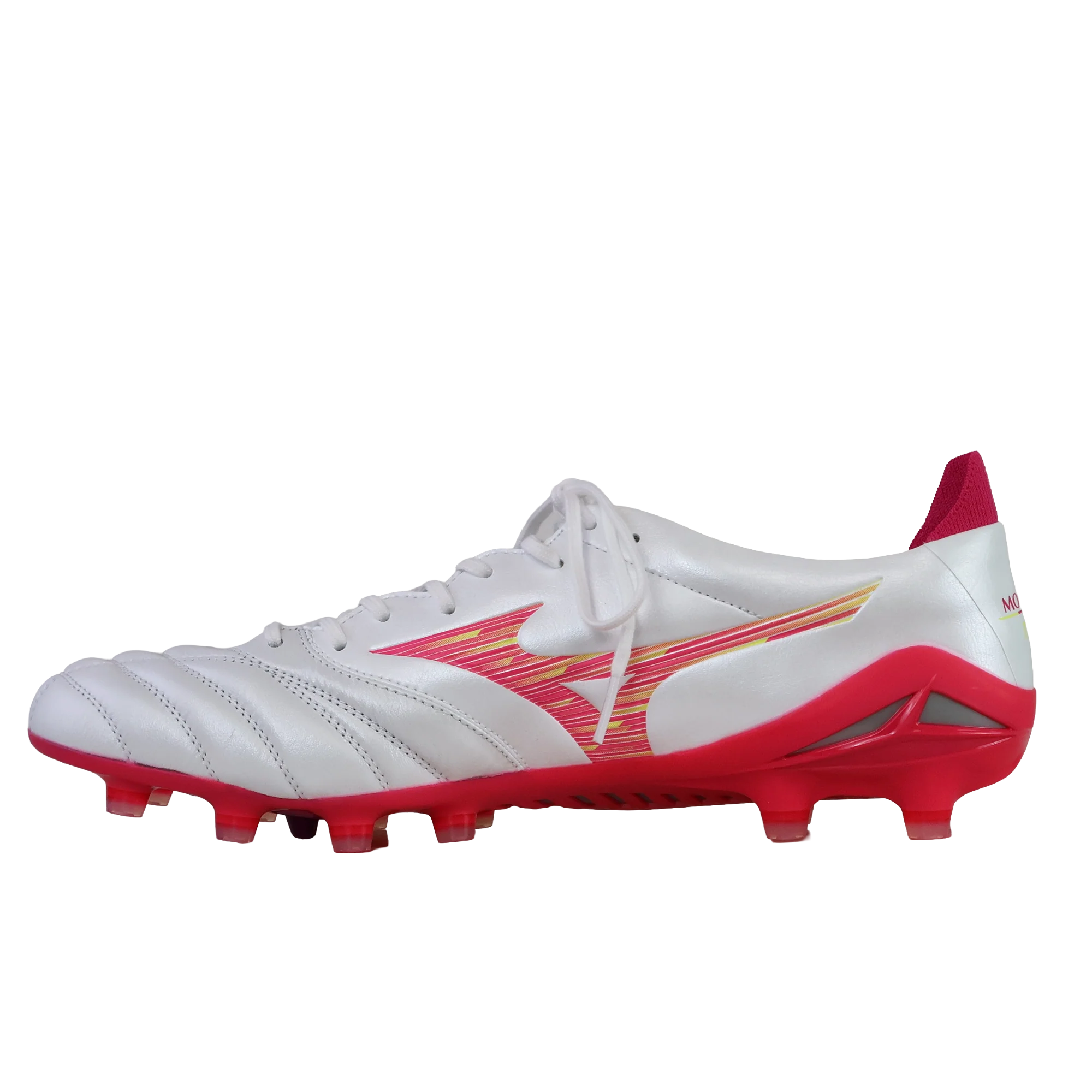 Mizuno Morelia Neo IV FG - White/Pink Tetra/Fuchsia Purple - Image 3
