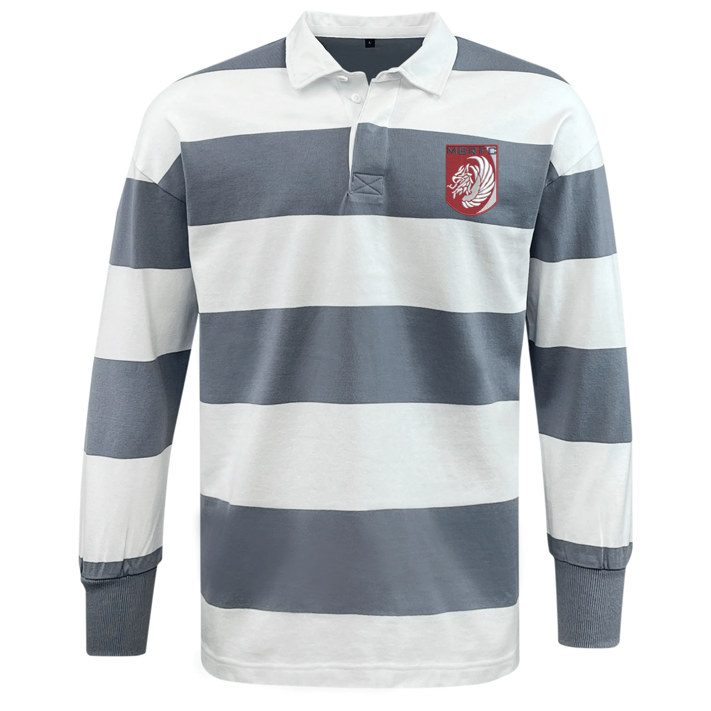 Montgomery Bucks Griffins Classic Long Sleeve Hooped Rugby Jersey