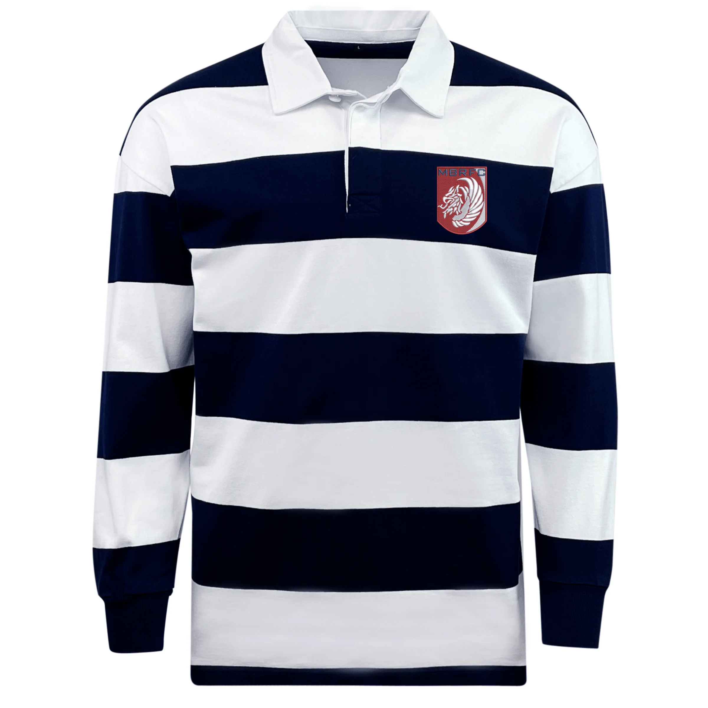 Montgomery Bucks Griffins Classic Long Sleeve Hooped Rugby Jersey - Image 2