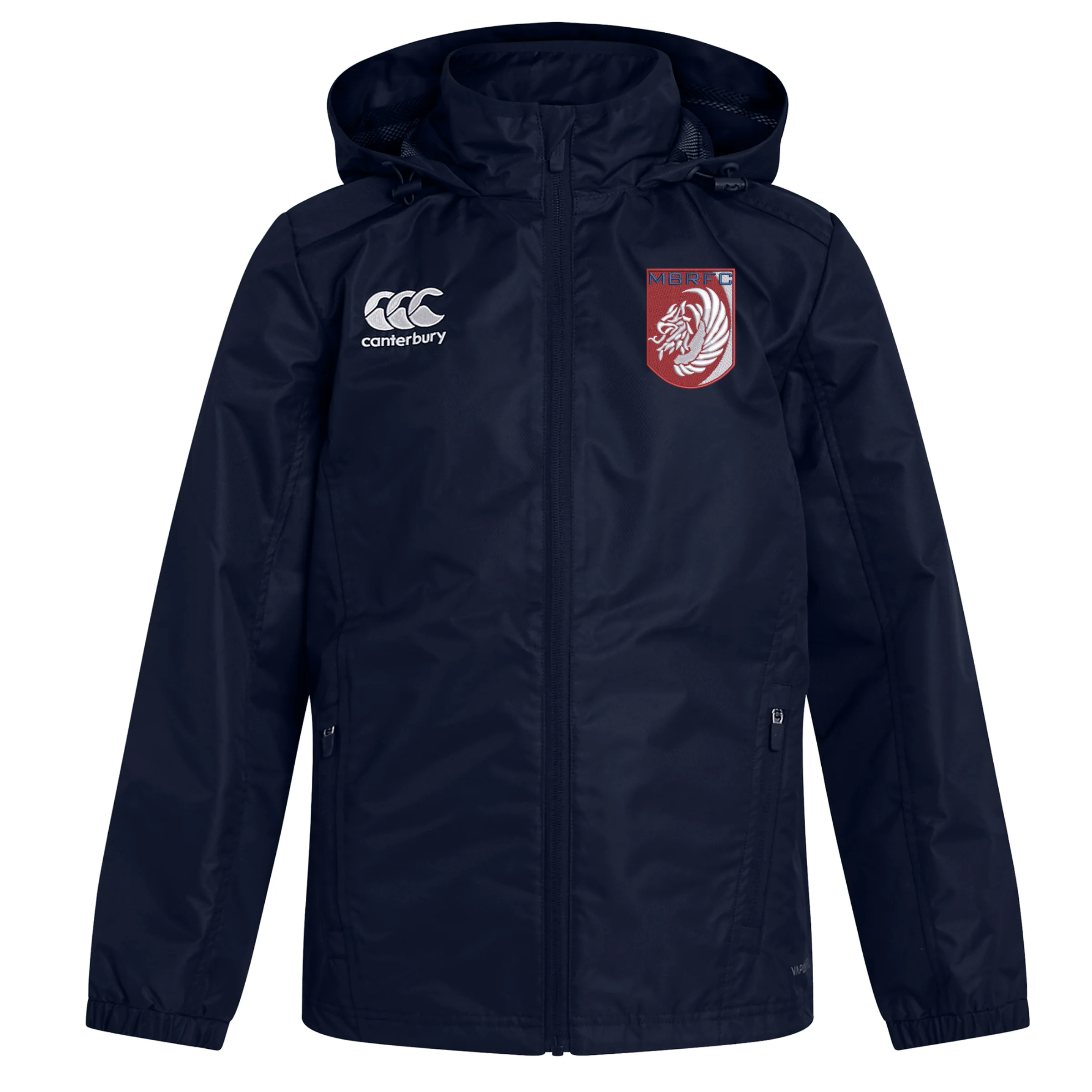 Montgomery Bucks Griffins Club Vaposhield Full Zip Rain Jacket by Canterbury