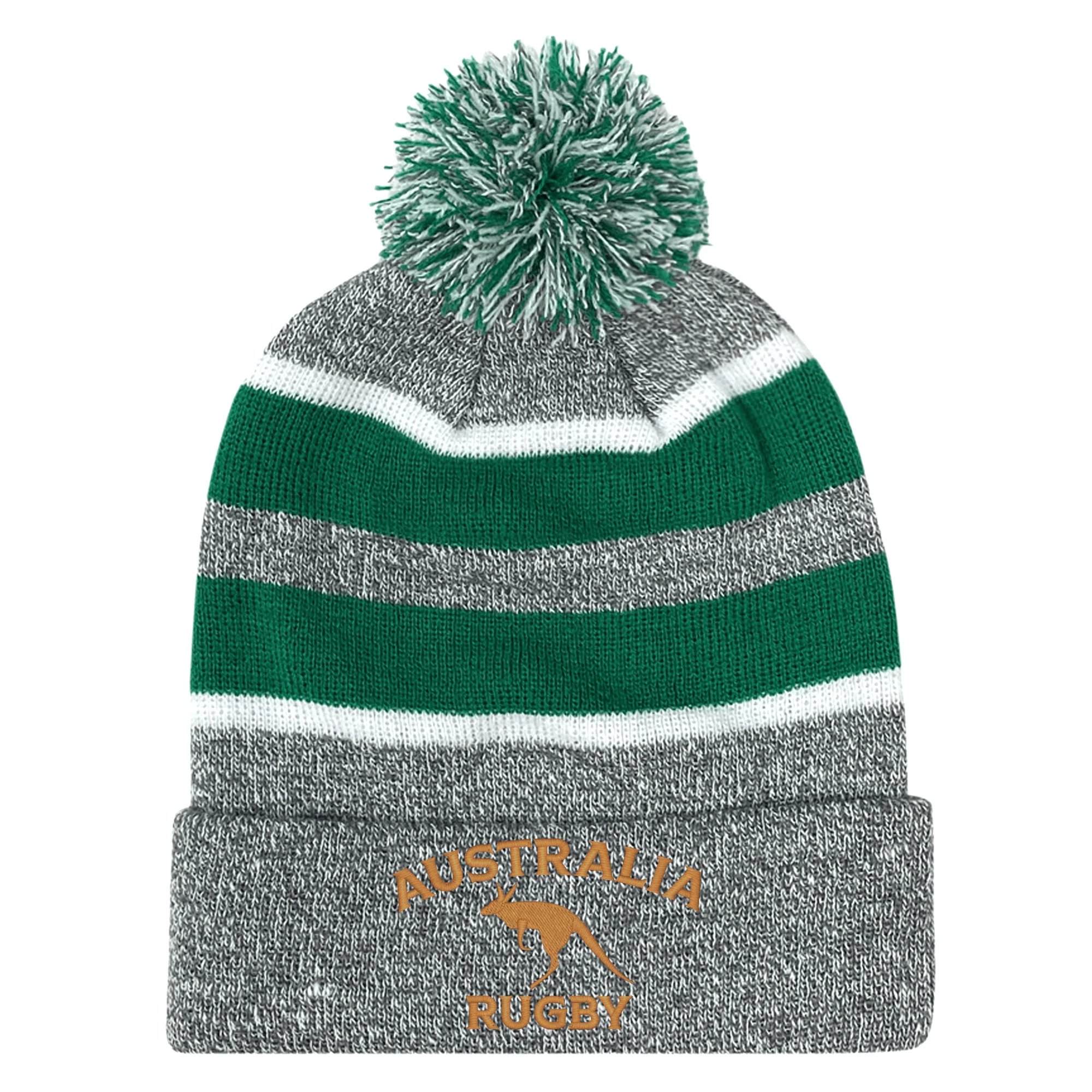 Nations of Rugby Australia Hooped Pom-Pom Beanie