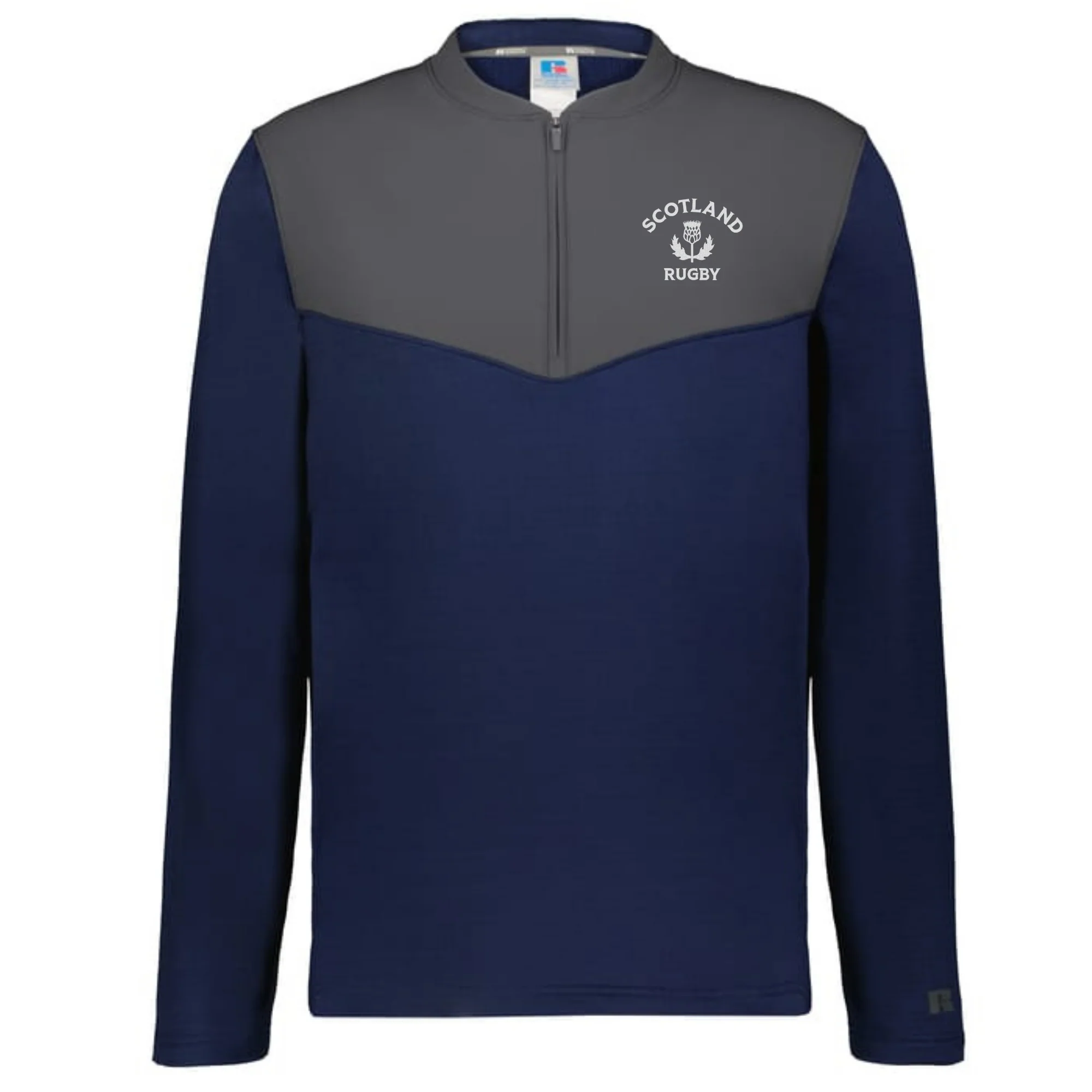 Nations of Rugby Scotland Sideline Grid 1/4 Zip Pullover