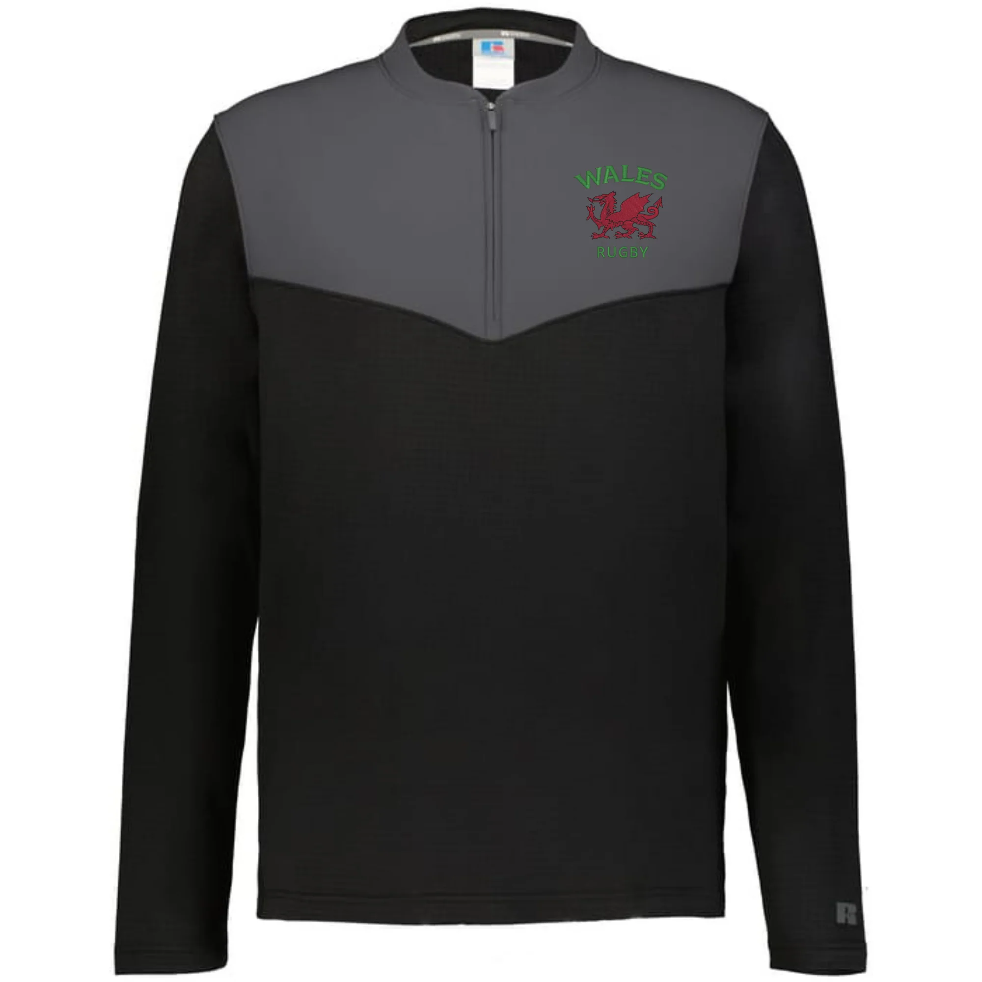 Nations of Rugby Wales Sideline Grid 1/4 Zip Pullover - Image 3