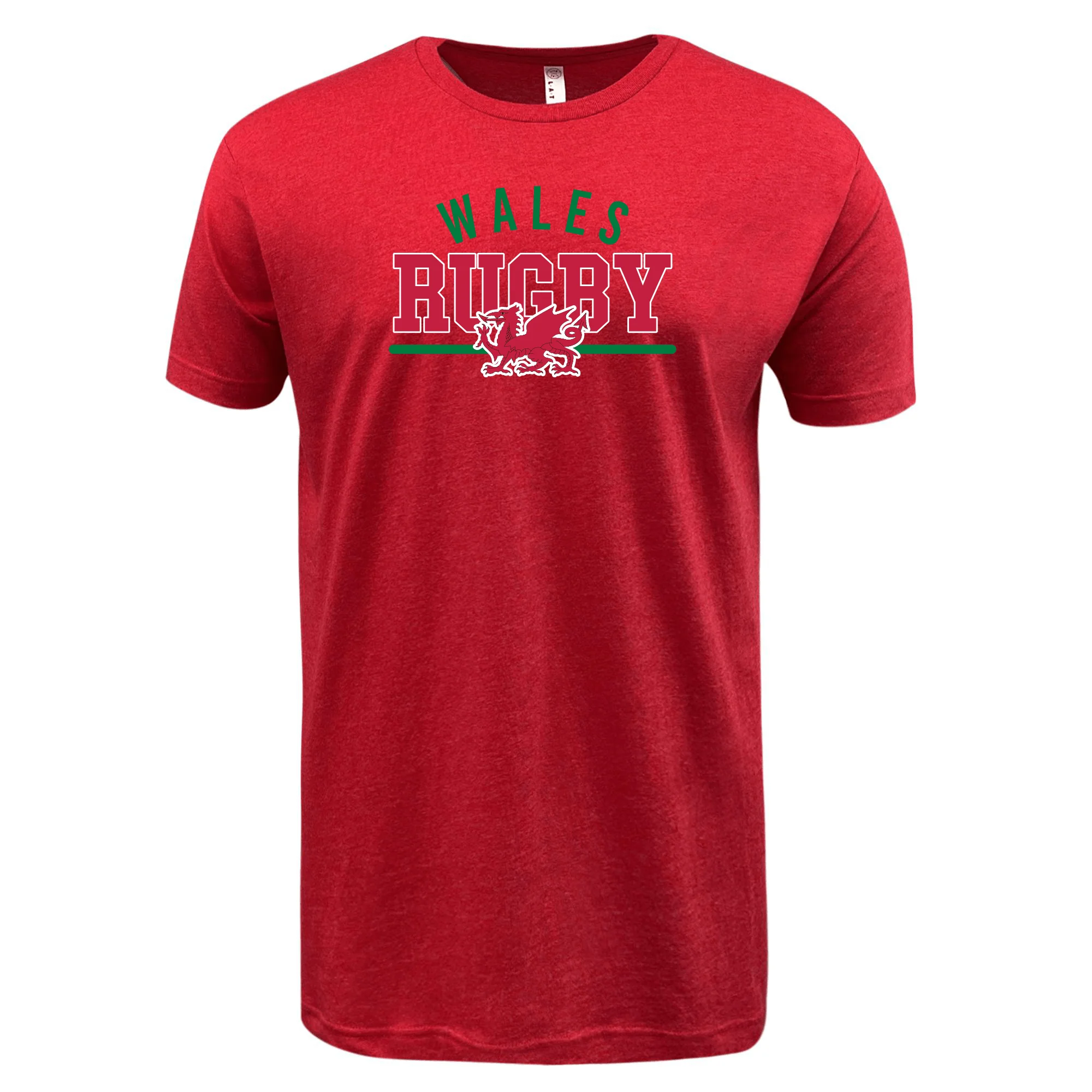 Nations of Rugby Wales Wordmark Supersoft Tee - Image 3