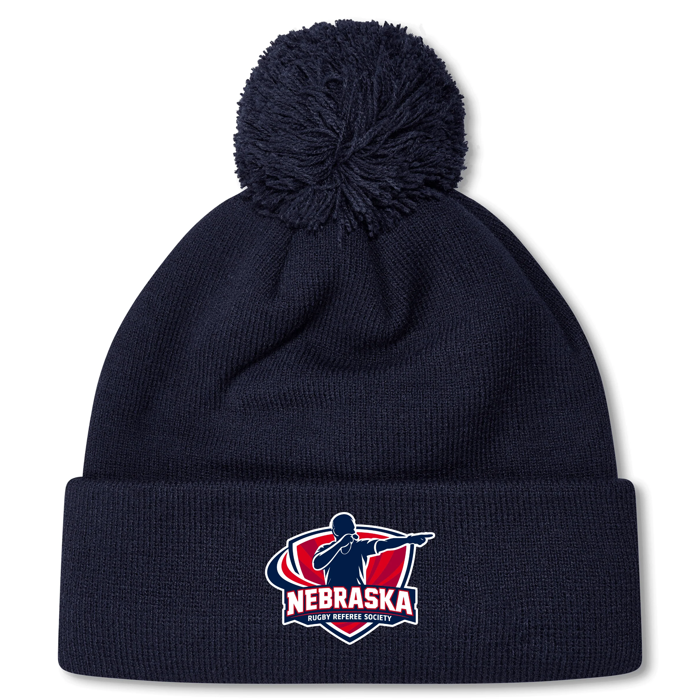 Nebraska Rugby Referee Society Pom Pom Beanie by Canterbury
