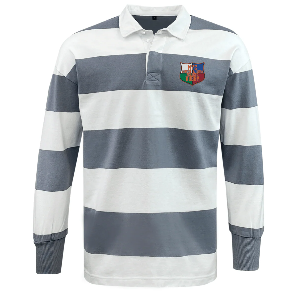 NYC British and Irish Selects Classic Long Sleeve Hooped Rugby Jersey - Image 2
