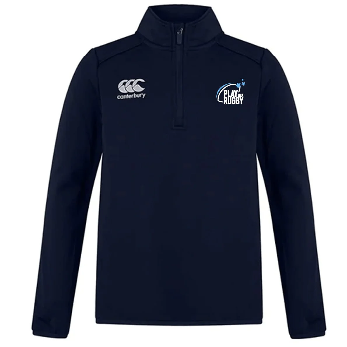 Play Rugby USA Club 1/4 Zip Mid Layer Training Top by Canterbury