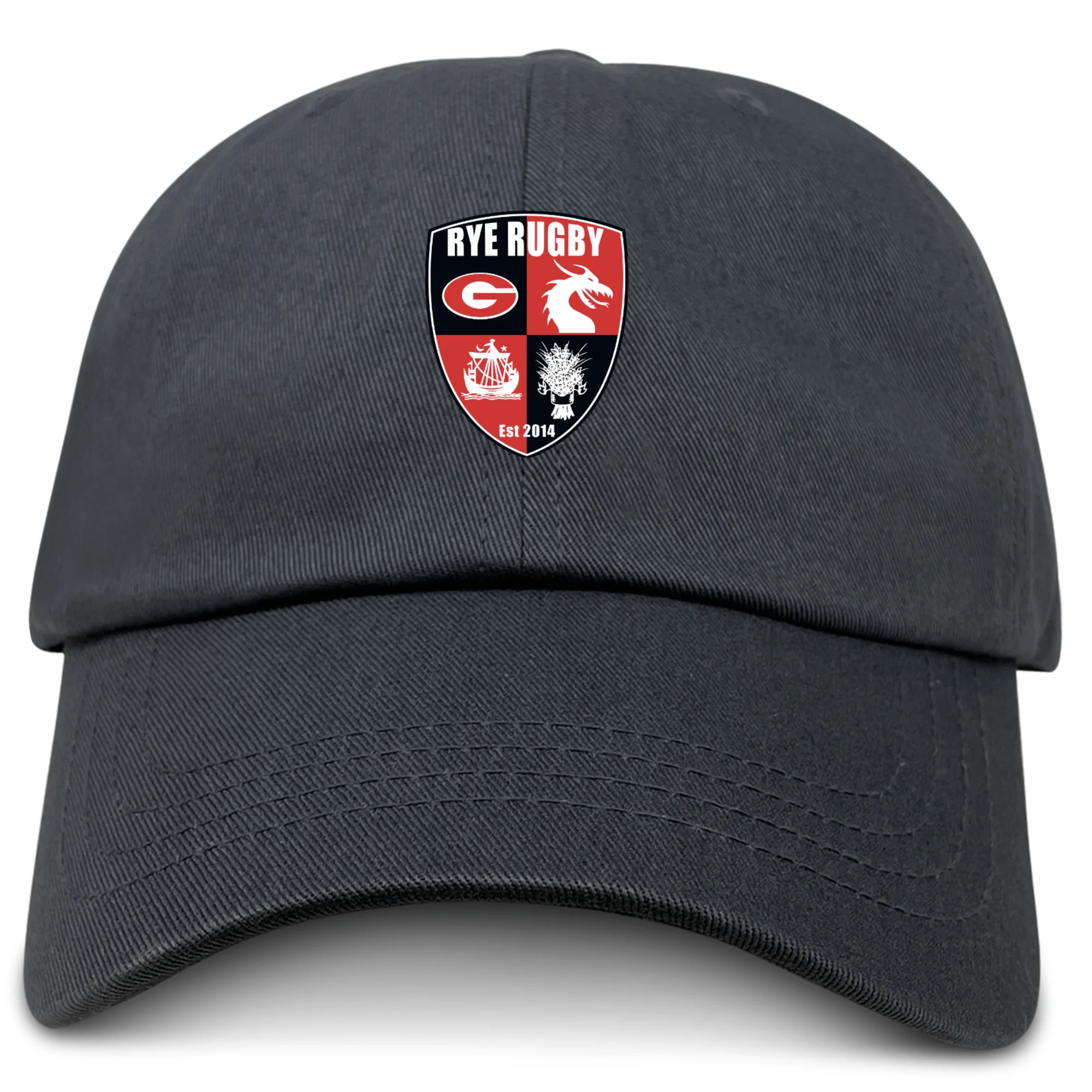 Rye High School Rugby Adult Low-Profile Cotton Twill Dad Cap - Image 2
