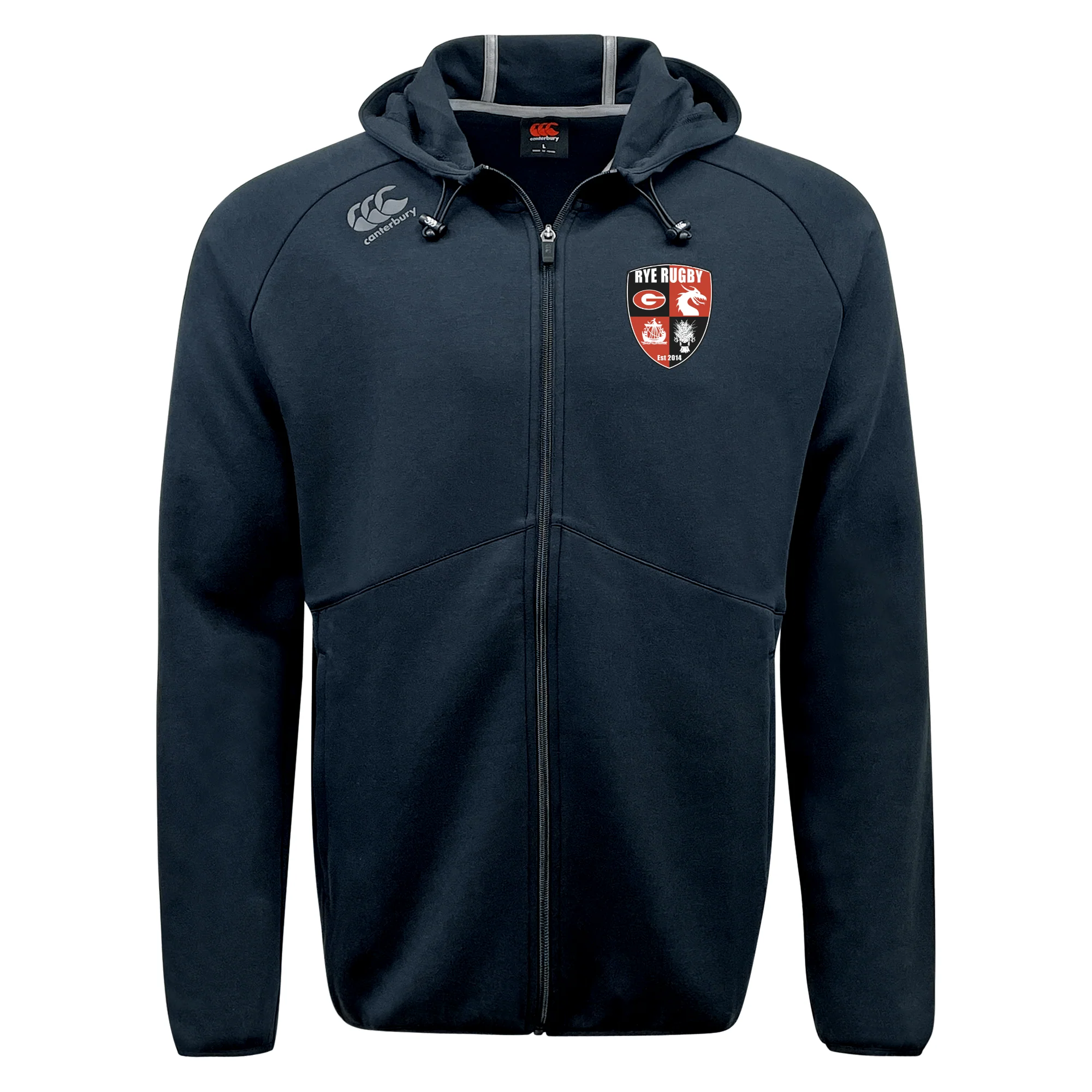 Rye High School Rugby Tempo Vapodri Full-Zip Hoodie by Canterbury