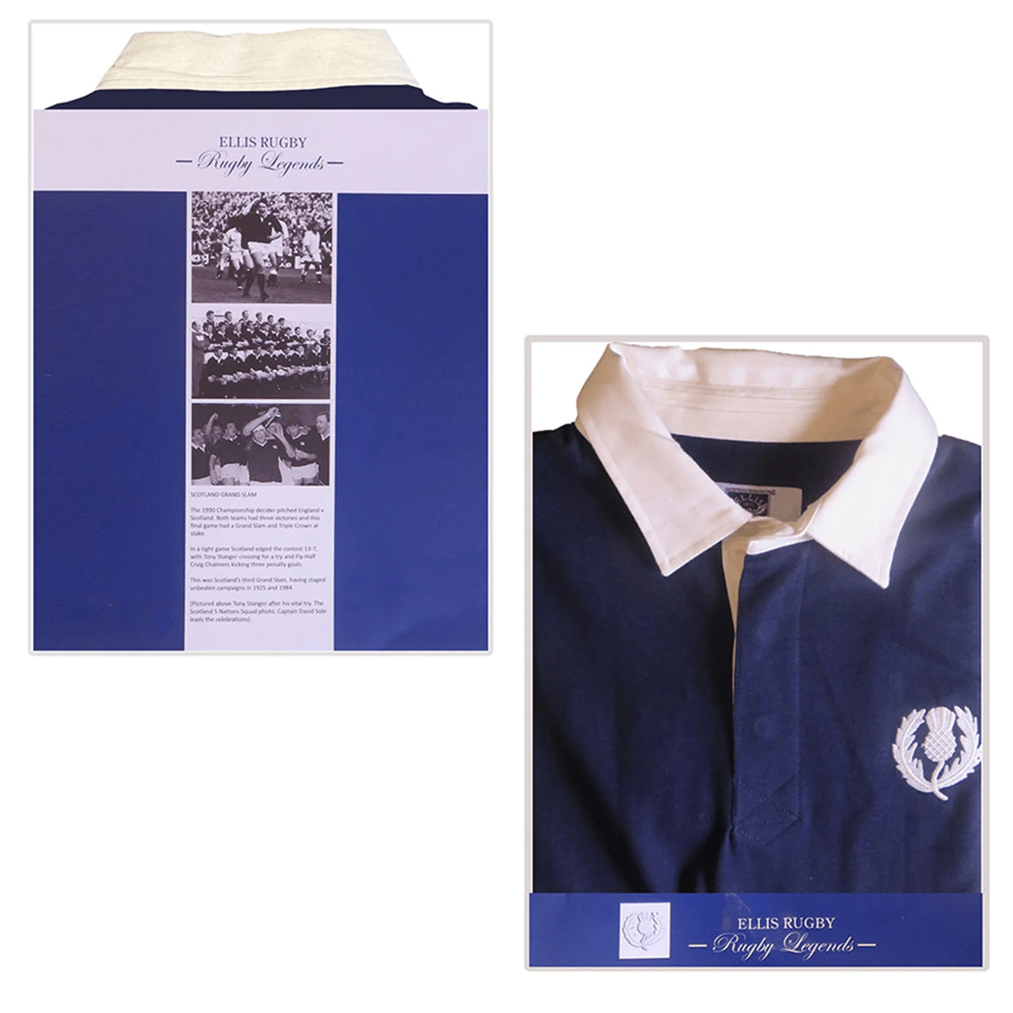 Ellis Rugby Scotland 1990 Grand Slam Classic Rugby Shirt - Image 5