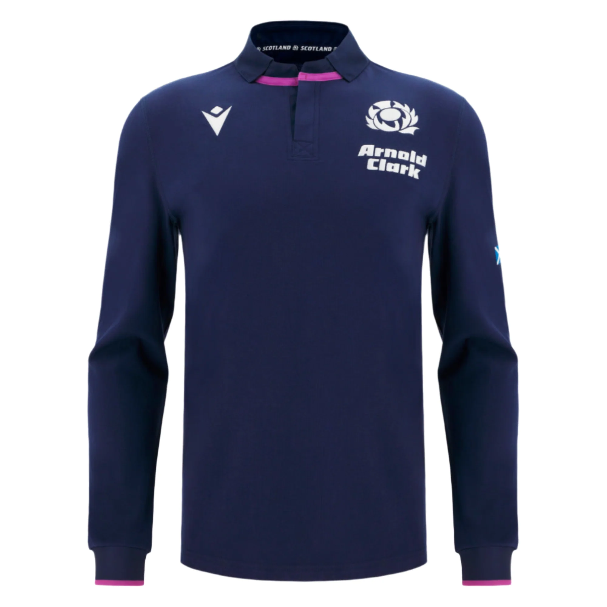 Scotland SRU 25/26 Replica Home Long Sleeve Cotton Jersey by Macron