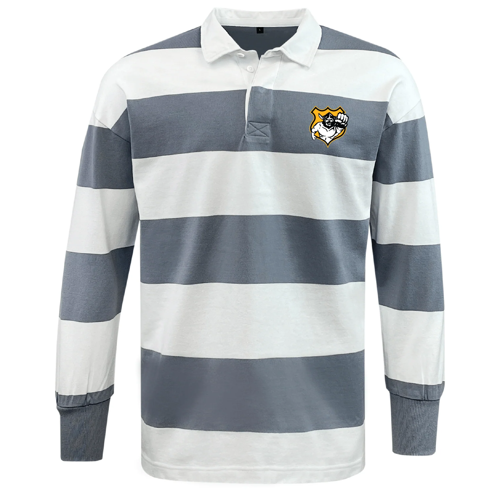 Seattle Vikings Rugby Classic Long Sleeve Hooped Rugby Jersey