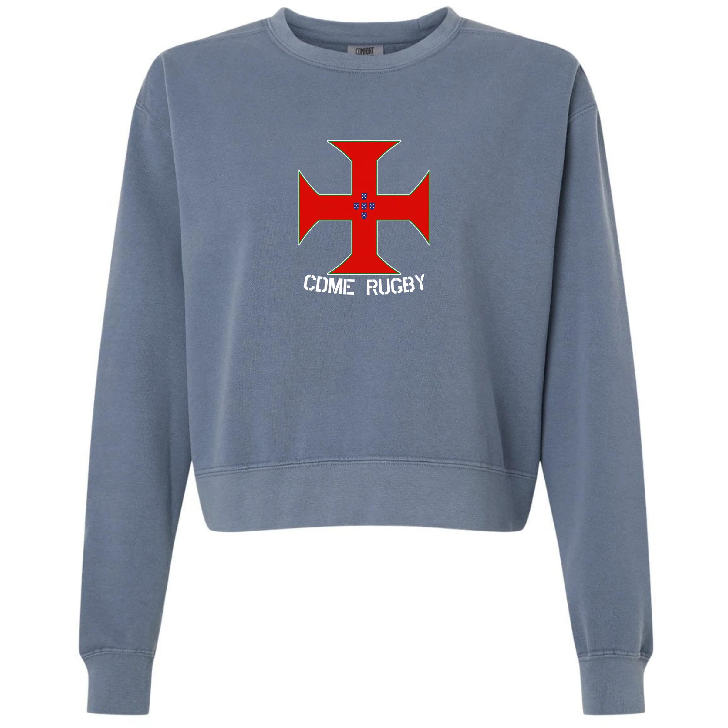 SF CDME Rugby Women's Garment-Dyed Mid-Length Crewneck Sweatshirt