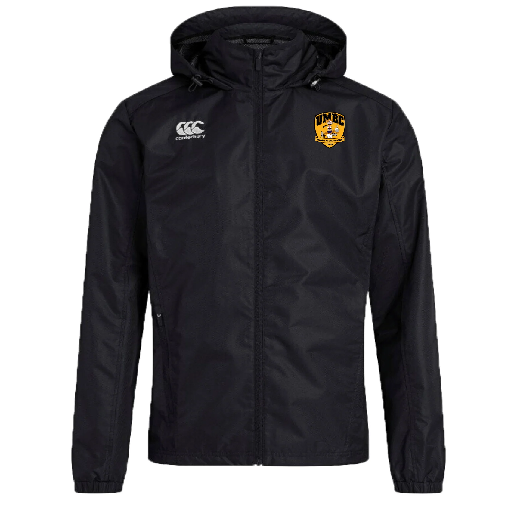 University of Maryland Baltimore County Rugby Club Vaposhield Full Zip Rain Jacket by Canterbury