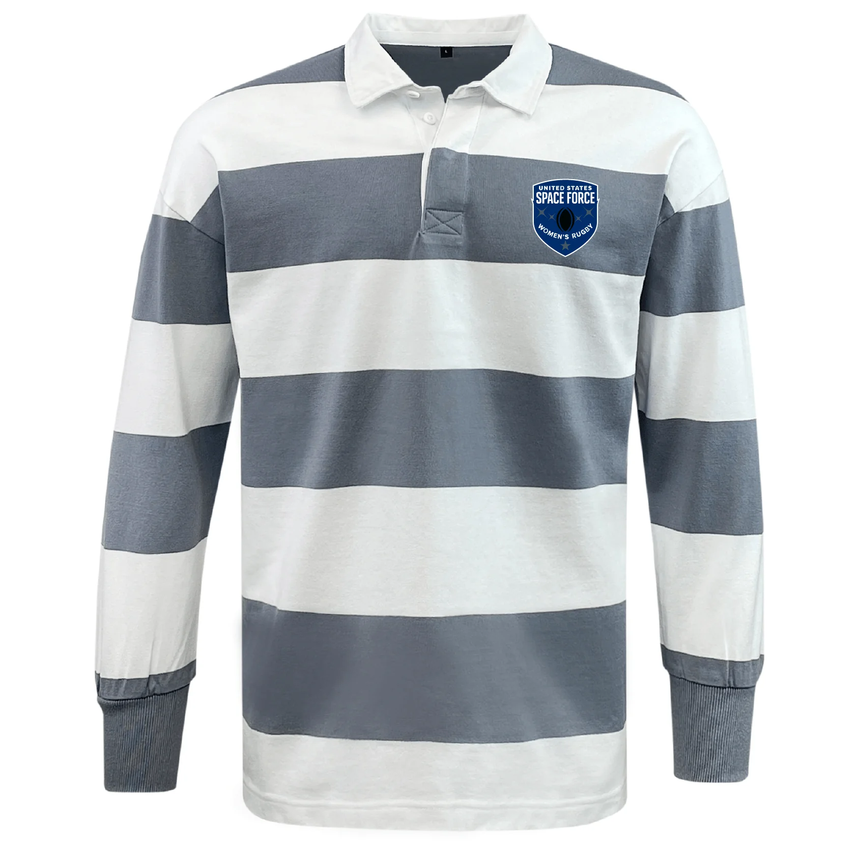 US Space Force Women's Rugby Classic Long Sleeve Hooped Rugby Jersey