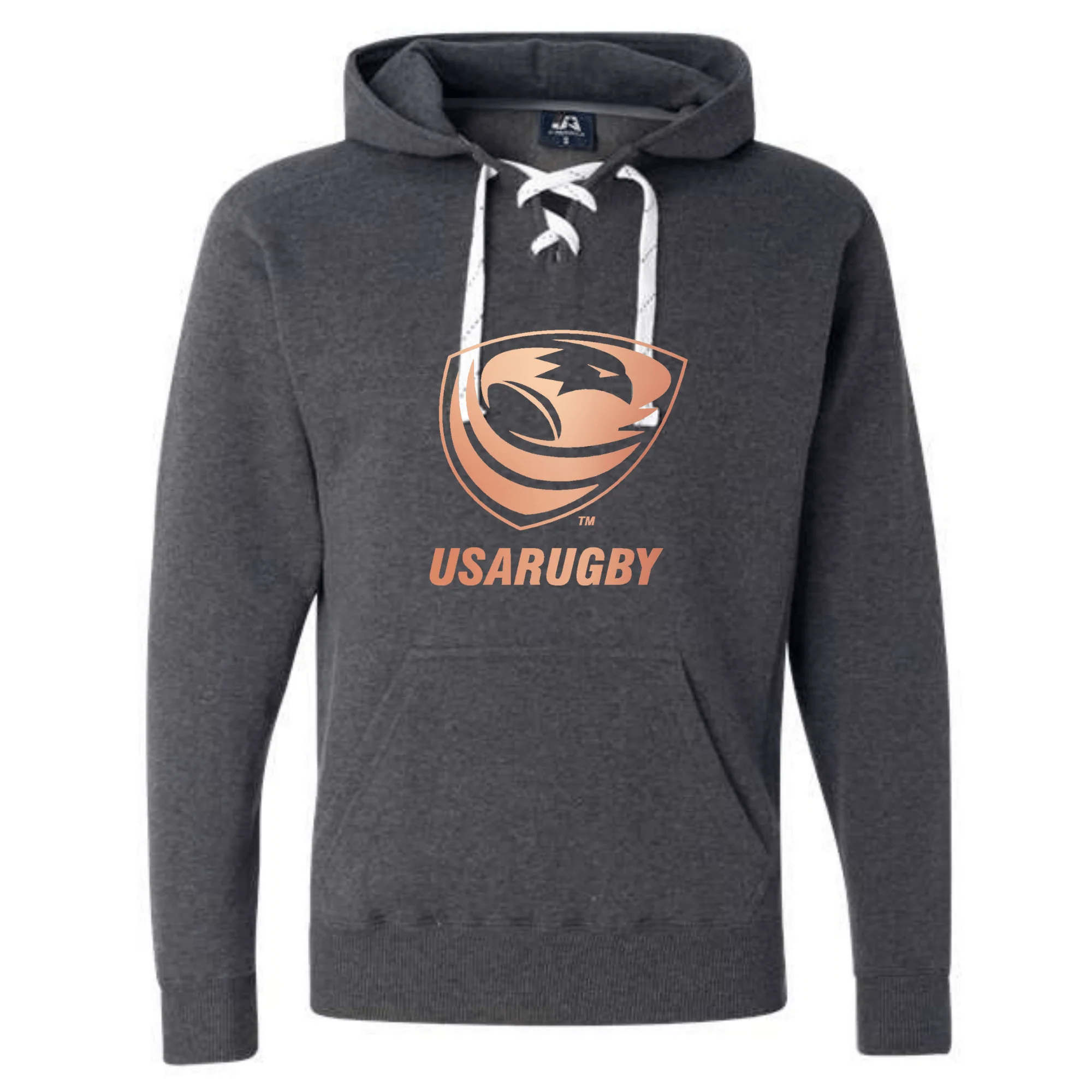 USA Rugby Bronze Sport Laced Hockey Hoodie - Image 3