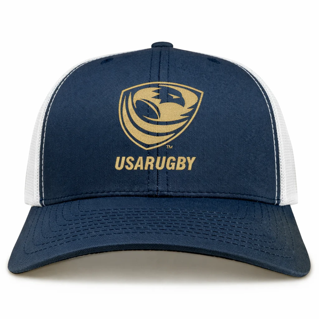 USA Rugby Bronze Retro Trucker Cap - Image 4