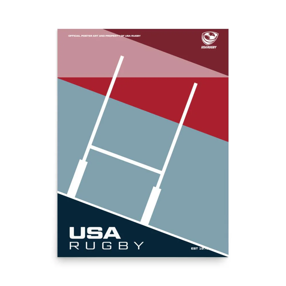 USA Rugby Goal Post Poster - Image 2