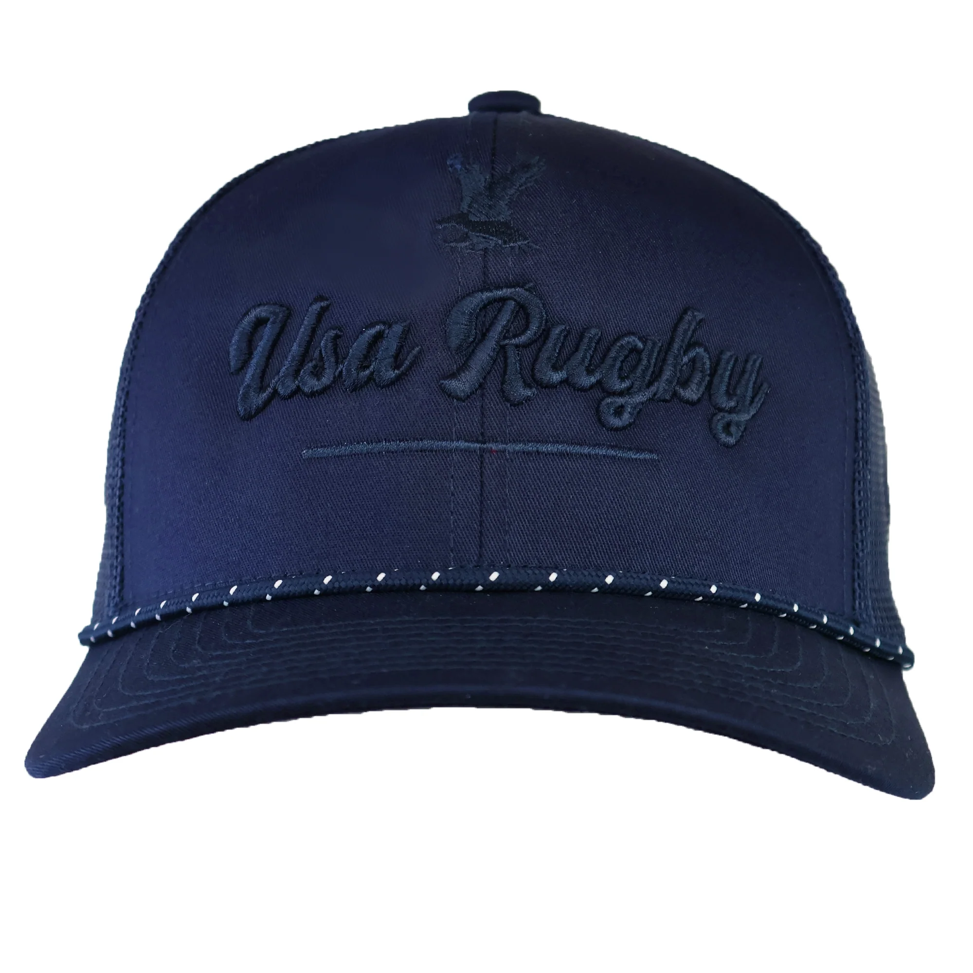 USA Rugby Tonal Elevated Eagle Braid Trucker Cap