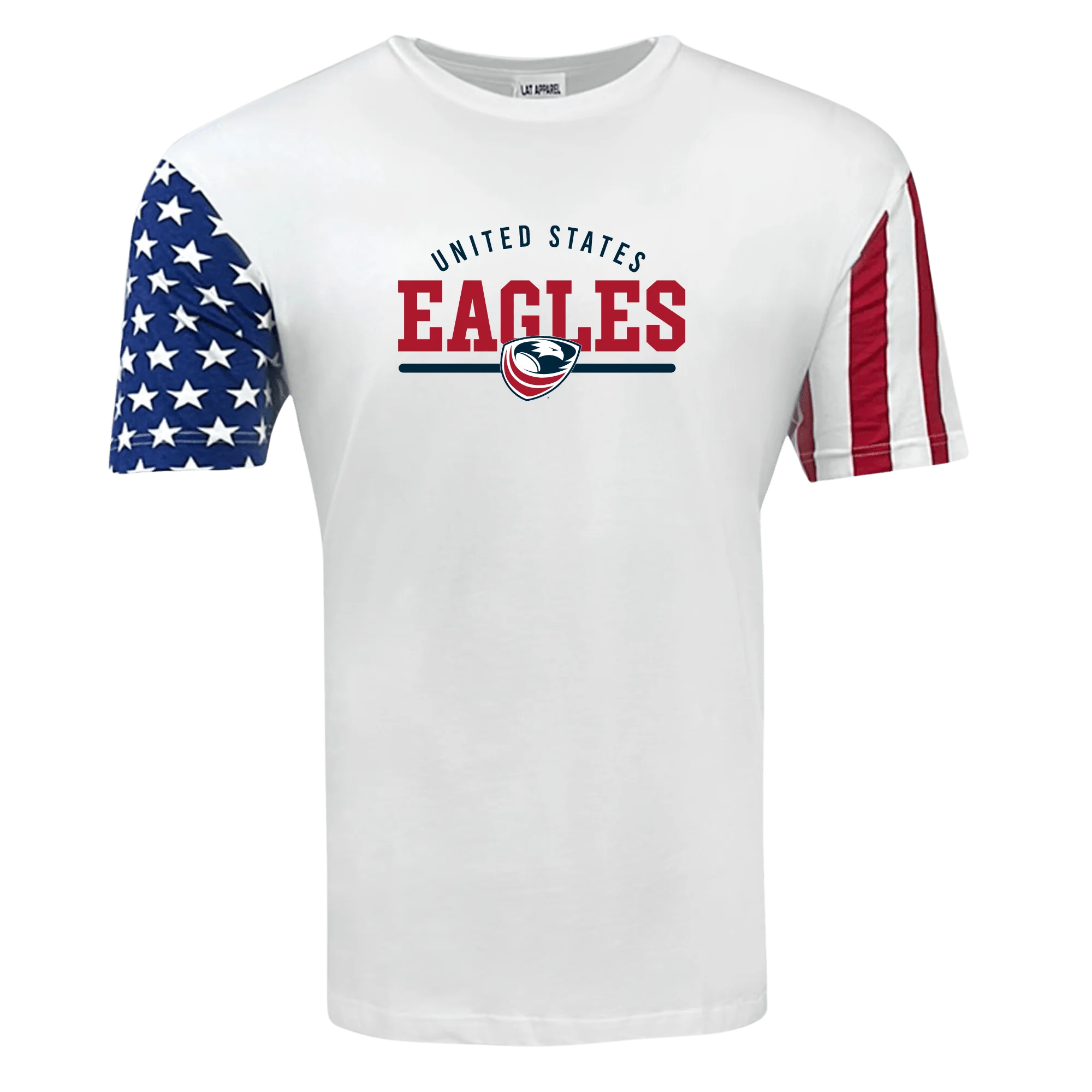 USA Rugby Wordmark Stars & Stripes Tee 24
