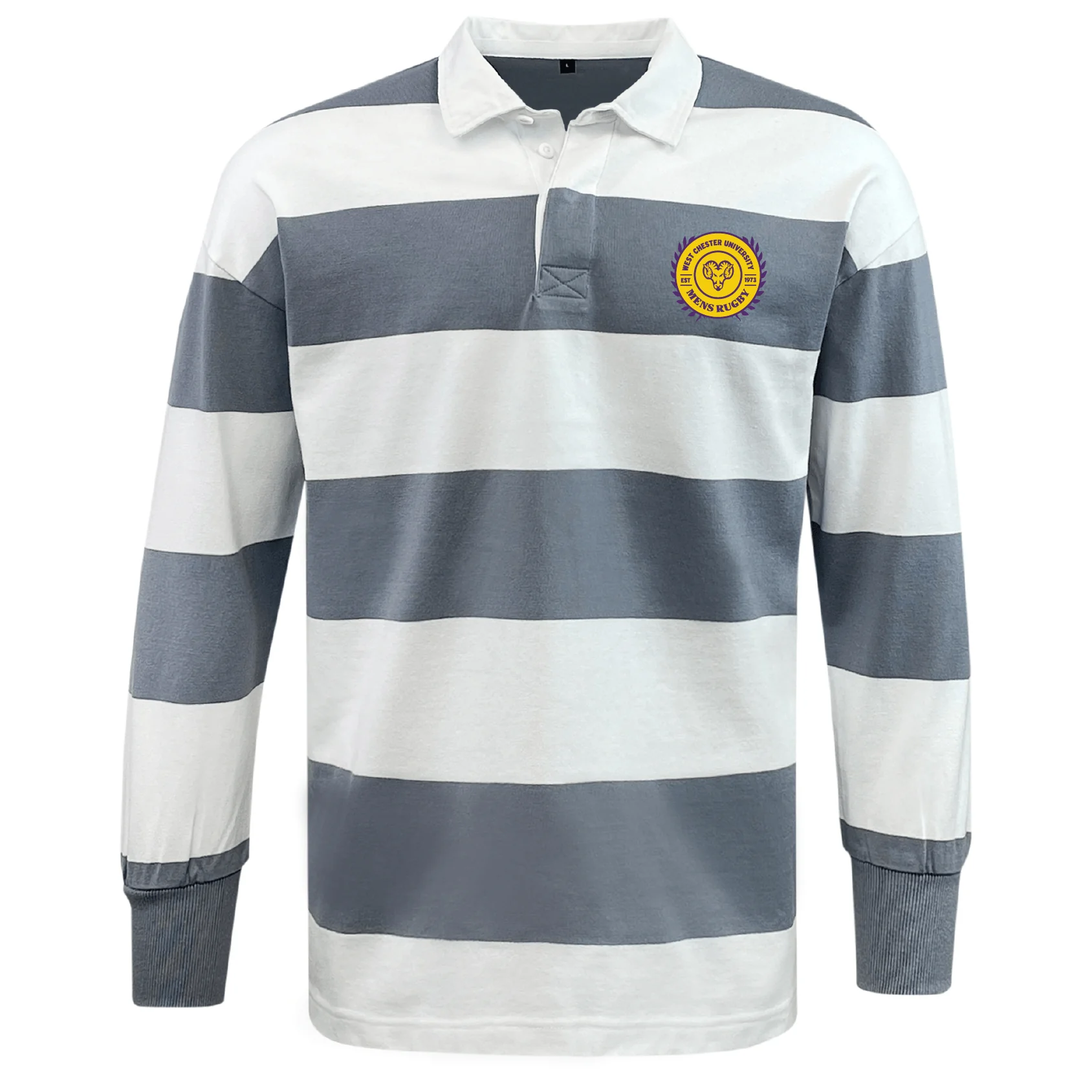 West Chester University Classic Long Sleeve Hooped Rugby Jersey