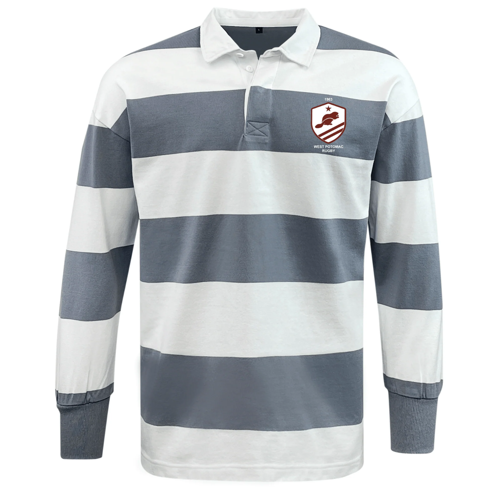 West Potomac RFC Classic Long Sleeve Hooped Rugby Jersey