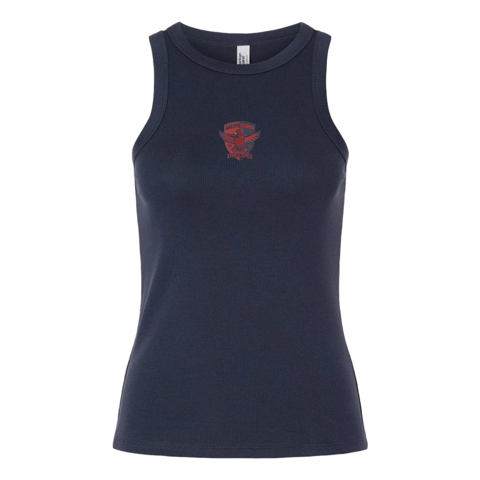 Women's Charlotte Cardinals Rugby Baby Rib Tank