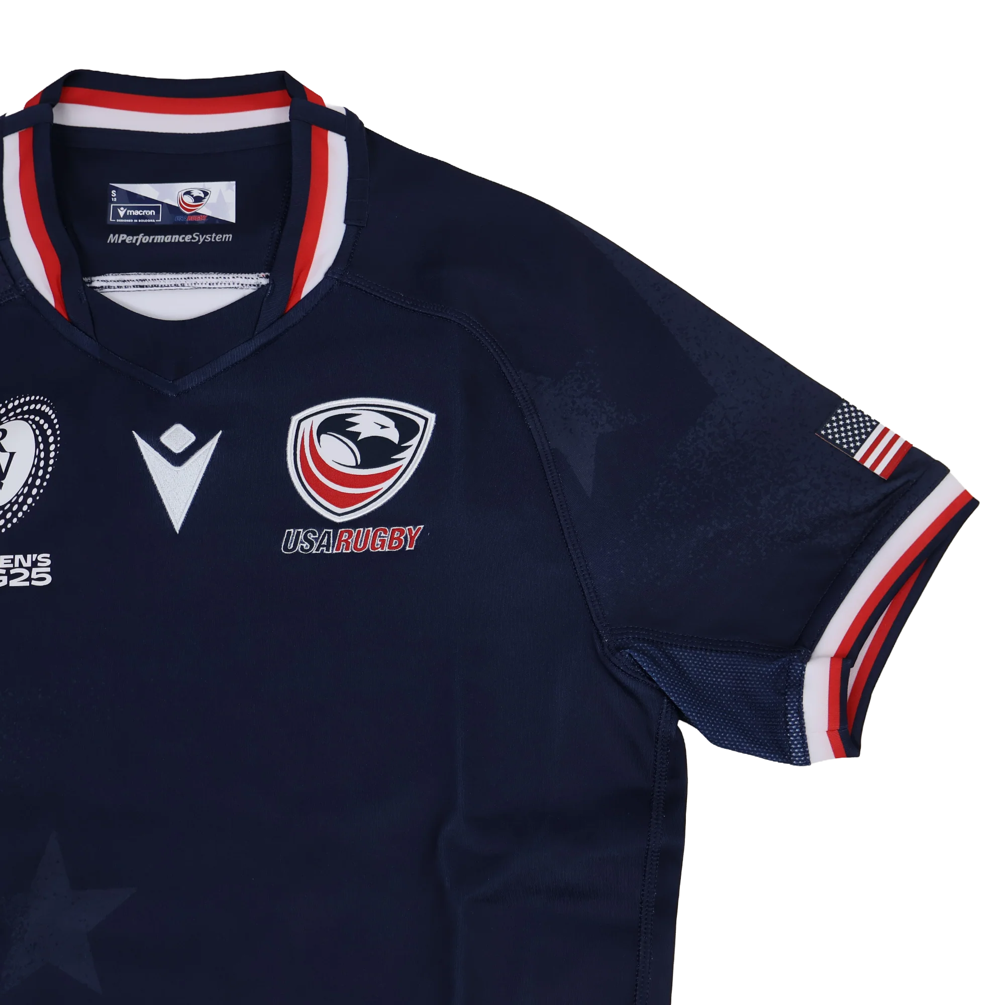 Women's USA Rugby WRWC 25 Home Bodyfit Shirt by Macron - Image 4