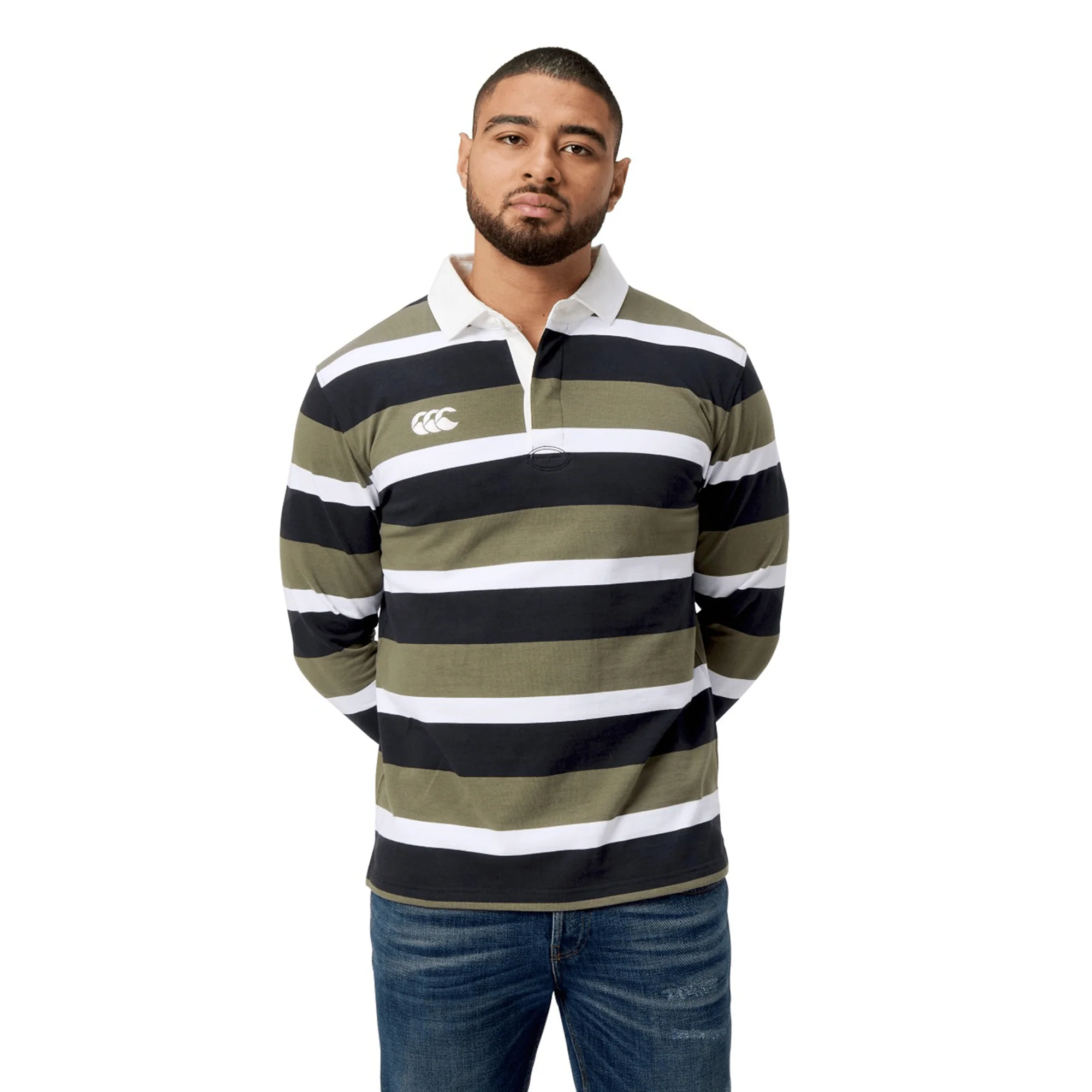 Canterbury Yarn Dye Long Sleeve Striped Rugby Jersey - Image 8
